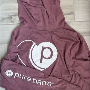 Mauve crop hoodie long sleeve